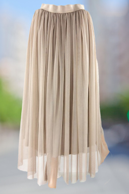 Italy Moda spódnica tiulowa beżowa