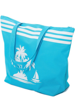 AZUR torba plażowa niebieska z nadrukiem