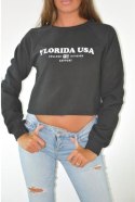 Bluza damska czarna FLORIDA B z tłem