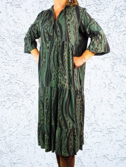 Sukienka damska elegancka zielona długa ITALY Z