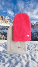 Zimowa czapka damska czerwona niewywijana